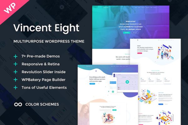 Vincent Eight - Multipurpose WordPress Teması