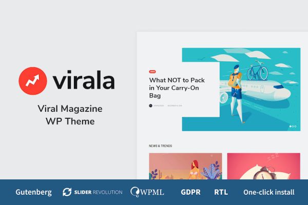 Virala - Viral Magazine WordPress Teması