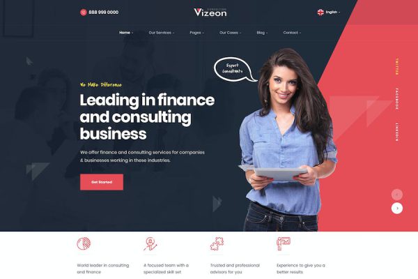 Vizeon - Business Consultings WordPress Teması