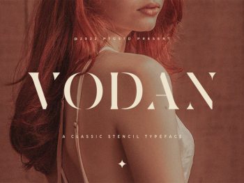 Vodan | Classic Stencil Font Yazı Tipi