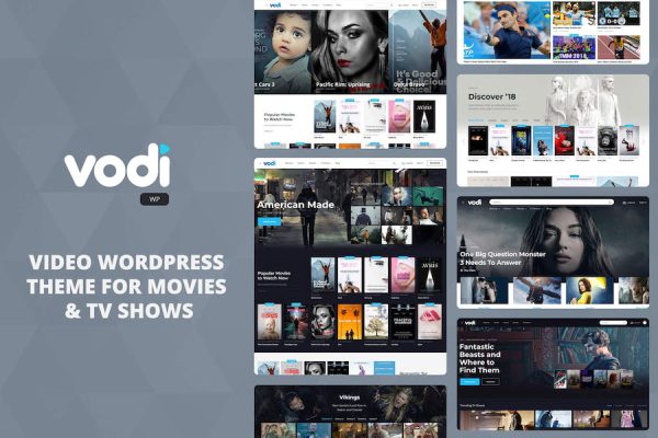 Vodi - Video for Movies & TV Shows WordPress Teması