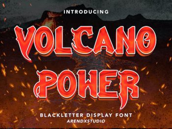 Volcano Power - Blackletter Display Font Yazı Tipi