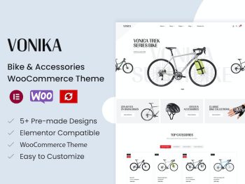 Vonica - Bike & Accessories WooCommerce Theme WordPress Teması