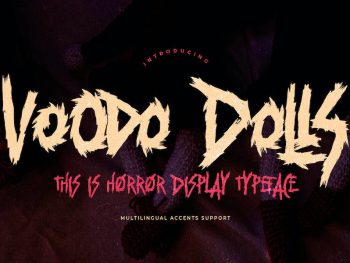 Voodo Dolls - This Is Horror Display Typeface Yazı Tipi