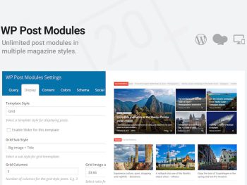 WP Post Modules for News & Magazine WordPress Eklentisi
