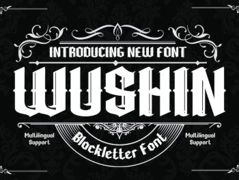 WUSHIN Blackletter font Yazı Tipi