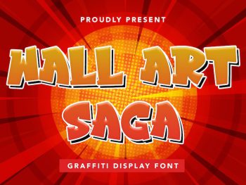 WallArtSaga - Graffiti Display Font Yazı Tipi