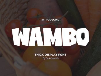 Wambo Thick Display Font Yazı Tipi