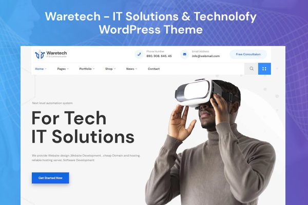 Waretech - IT Solutions WordPress Teması