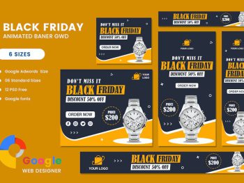 Watch Sale Black Friday HTML5 Banner Ads GWD Yazı Tipi