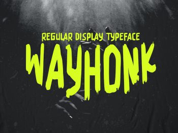 Wayhonk Regular - Display Typeface Yazı Tipi