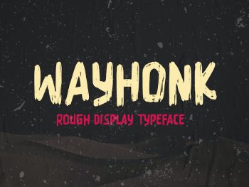 Wayhonk - Rough Display Typeface Yazı Tipi