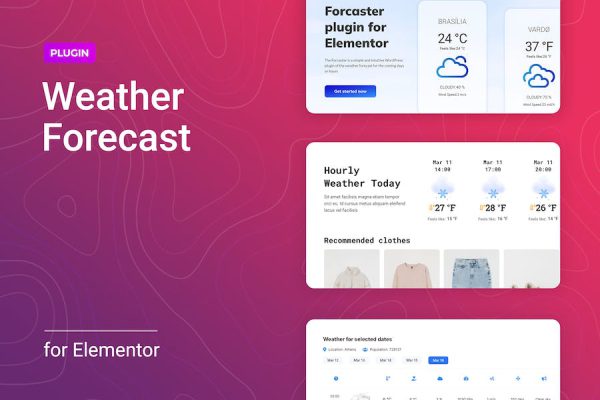 Weather Forecast for Elementor WordPress Eklentisi