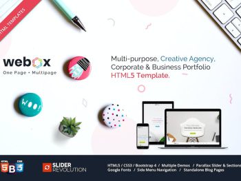 Webox - One Page Parallax Yazı Tipi