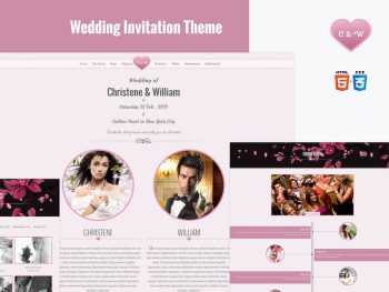Wedding Event Invite HTML5 Yazı Tipi
