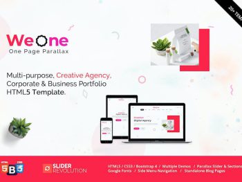 Weone - One Page Parallax HTML5 Yazı Tipi