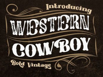 Western Cowboy - Bold Vintage Font Yazı Tipi