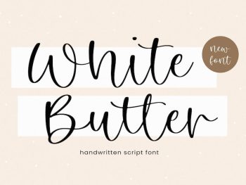 White Butter - Handwritten Script Font Yazı Tipi