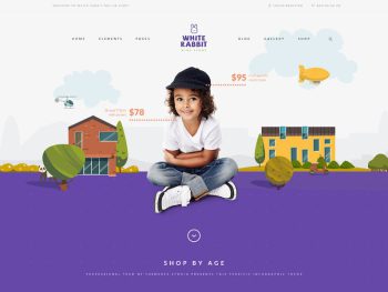 White Rabbit - Kids Toys & Clothing Store WordPress Teması