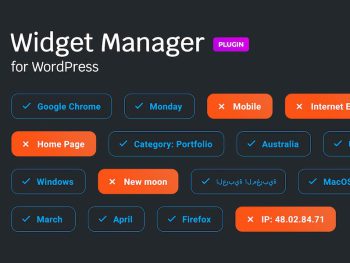 Widget manager for WordPress WordPress Eklentisi