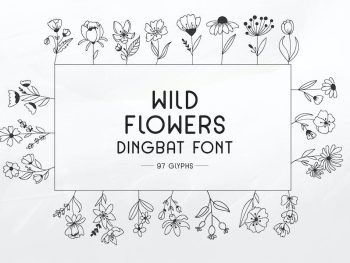 Wild Flowers Dingbat Font Yazı Tipi