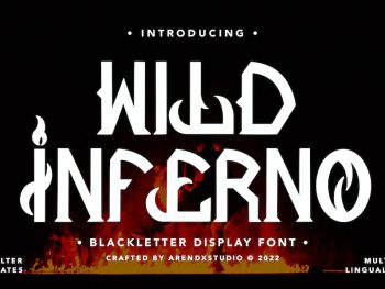 Wild Inferno - Blackletter Display Font Yazı Tipi