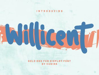 Willicent | Bold & Fun Display Font Yazı Tipi