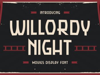 Willordy Night - Movies Display Font Yazı Tipi