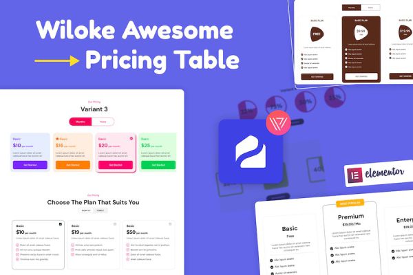 Wiloke Awesome Pricing Table for Elementor WordPress Eklentisi