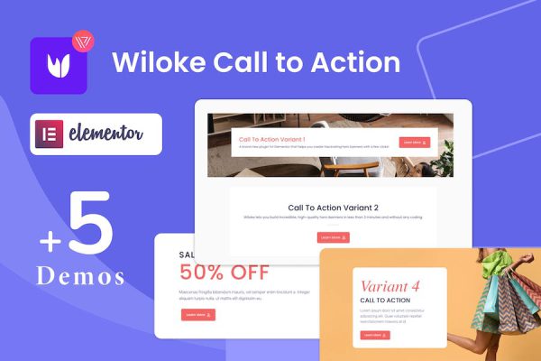 Wiloke Call To Action Addon For Elementor WordPress Eklentisi