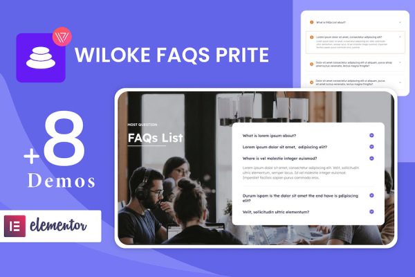 Wiloke FAQs Prite Elementor Addon WordPress Eklentisi