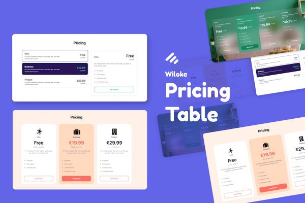 Wiloke Pricing Table Addon for Elementor WordPress Eklentisi
