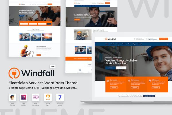 Windfall - Electrician Services WordPress Teması