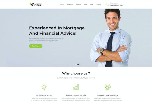 Winnex - Business Consultings WordPress Teması