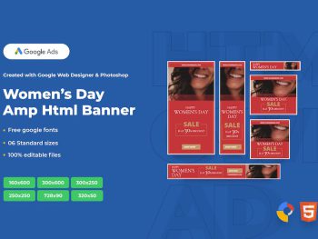 Women's Day Amphtml Banner Web Yazı Tipi