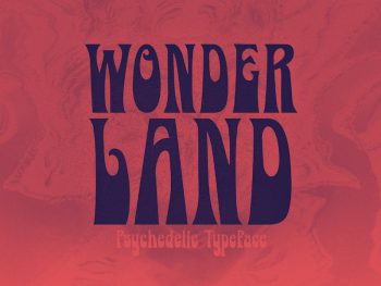 Wonderland - Psychedelic Typeface Yazı Tipi