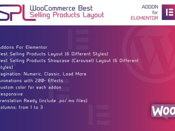 WooCommerce Best Selling Products for Elementor WordPress Eklentisi