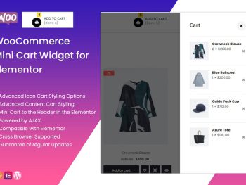 WooCommerce Mini Cart Widget for Elementor WordPress Eklentisi