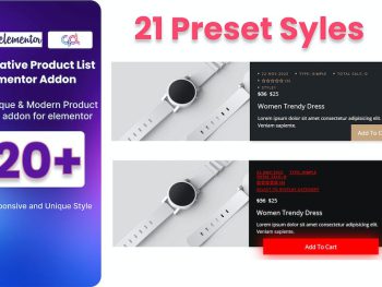 WooCommerce Product List Addon For Elementor WordPress Eklentisi