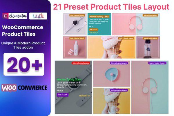 WooCommerce Product Tiles Addon For Elementor WordPress Eklentisi