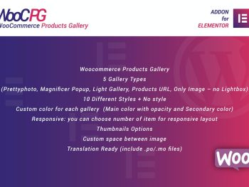 WooCommerce Products Gallery for Elementor WordPress Eklentisi