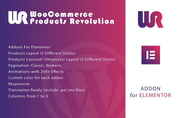 WooCommerce Products Revolution for Elementor WordPress Eklentisi