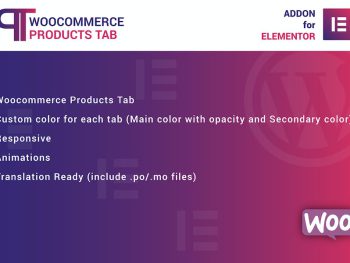 WooCommerce Products Tab for Elementor WordPress Eklentisi