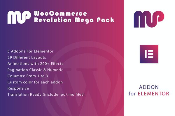 WooCommerce Revolution Mega Pack for Elementor WordPress Eklentisi
