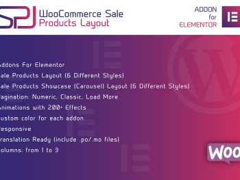 WooCommerce Sale Products Layout for Elementor WordPress Eklentisi