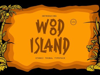 Wood Island - ethnic tribal font Yazı Tipi
