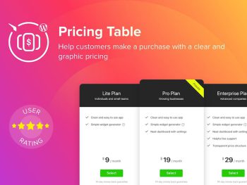 WordPress Pricing Table Plugin WordPress Eklentisi