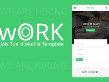 Work - Job Board Mobile Template Yazı Tipi
