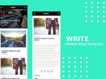 Write - Mobile Blog Template Yazı Tipi