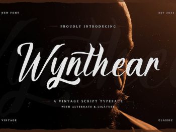 Wynthear - A Vintage Script Typeface Yazı Tipi